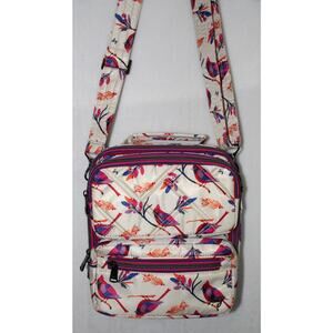 Lug Wrangler Crossbody Bag in Cardinal Cream Design, RFID Protected